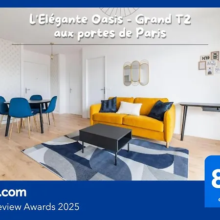 L'Elegante Oasis - Grand T2 Aux Portes De Paris Saint-Ouen  Buitenkant foto
